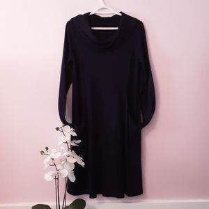 Navy sweater dress